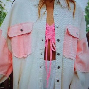 POL Pink and Cream Jacket